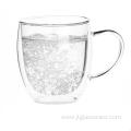 Double Wall Custom Glass Mug For Black Coffee